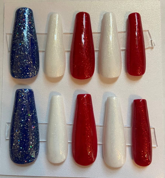 Simple America 4th of July Nail Set
