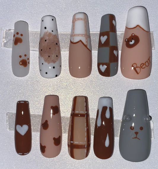 Bear Themed Nail Set