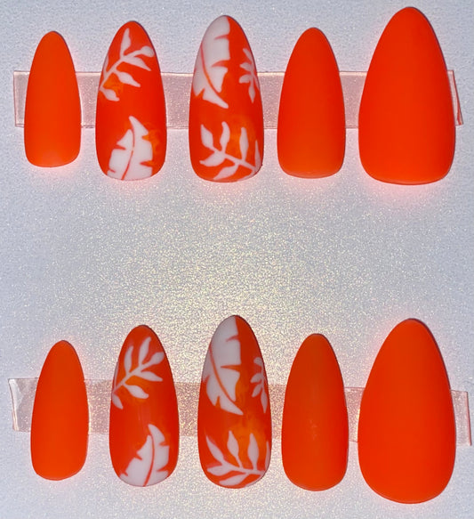 Hawaiian Orange Nail Set