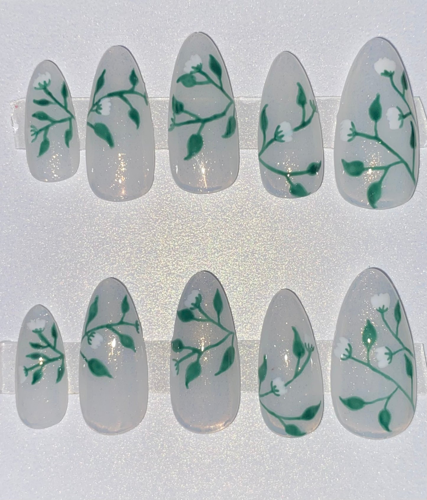 White Rose Nail Set