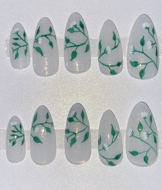 White Rose Nail Set