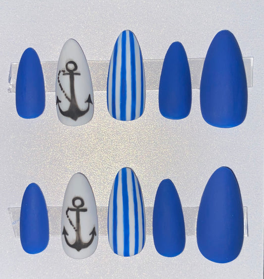 Blue Beach Nail Set