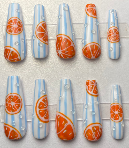 Summer Oranges Nail Set